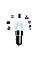 Автомобільний зарядний пристрій SkyDolphin SZ02L Aluminium (2USB, 2.4A) Black (AZP-000071) + кабель Lightning