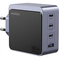 Зарядний пристрій Ugreen 4xUSB 100W (3xUSB-C+USB-A) Gan Nexode Fast Charger Grey X553 (35043)