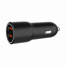 Зарядний пристрій Gembird 2xUSB QC3.0 car adapter black (TA-UC-A2QC36-CAR-01)