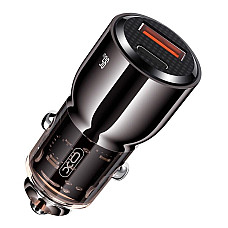 авто зарядка XO CC58 95W Car Charger Type-C PD 65W + USB-A 30W (Сірий) (1750551)