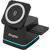 Зарядний пристрій Energizer 15W 3-in-1 magnetic wireless black (WCP307)