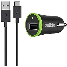 Автомобільний зарядний пристрій Belkin (1USB, 2.4A) Black (F7U002bt06-BLK)_OEM