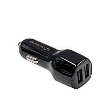 Автомобільний зарядний пристрій Grand-X (2USB 2.4A) Black (CH-26B)