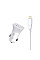 Автомобільний зарядний пристрій SkyDolphin SZ09L (2USB, 3.4A) White (AZP-000108) + кабель Lightning