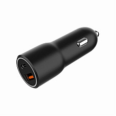 Зарядний пристрій Gembird 1xUSB-C PD20W + 1xUSB QC3.0 car adapter black (TA-UC-AC2PDQC38-CAR-01)