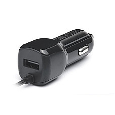Автомобільний зарядний пристрій REAL-EL CA-15 (2USB, 2.1A) Black + кабель microUSB