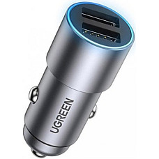 Автомобільний зарядний пристрій Ugreen CD130 (2xUSB 24W (USB-A) QC 3.0 Gray (50592)