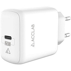 Зарядний пристрій AccLab AL-TC125 1хType-C 5В/3A/25W QC/PD 3.0 White (1283126538841)