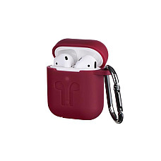 Чохол 2Е для AirPods (Gen 1-2, 2016-2019), Pure Color Silicone Imprint (3.0mm), бордовий (2E-AIR-PODS-IBPCSI-3-M) (1472598)