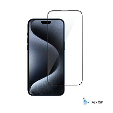 Захисне скло 2E для iPhone 15 Pro Max, 2.5D FCFG, (1 Pack), чорна рамка (2E-IP-15PM-6.7-SMFCFG-BB) (1622830)