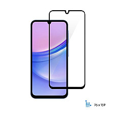 Захисне скло 2E для Samsung Galaxy A15-M15 (A155-M156), 2.5D FCFG, (1 Pack), чорна рамка (2E-G-A15-SMFCFG-BB) (1749552)