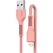 Дата кабель USB 2.0 AM to Lightning 1.0m AR88 2.4A peach Armorstandart (ARM65286)