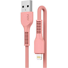 Дата кабель USB 2.0 AM to Lightning 1.0m AR88 2.4A peach Armorstandart (ARM65286)