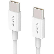 Кабель Orico USB Type-C - USB Type-C (M/M), 100W, 1 м White (CA913381)