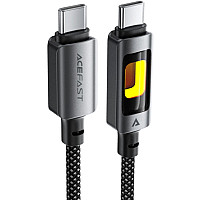 Дата кабель USB-C to USB-C 1.2m 60W black Acefast (6974316284666)