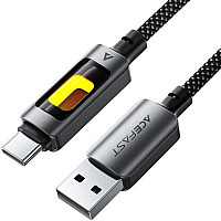 Дата кабель USB 2.0 AM to USB-C 1.2m 60W black Acefast (6974316284673)
