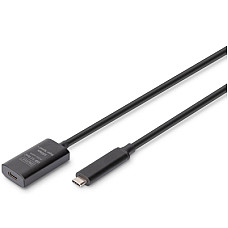 Дата кабель USB-С to USB-C 5.0m M/F USB3.2 Gen2 Active 10G Digitus (DA-73112)