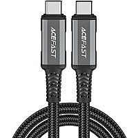 Дата кабель USB-C to USB-C 1.0m USB 4.0 240W audio/video black-grey Acefast (6974316282631)