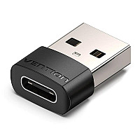 Перехідник Vention USB - USB Type-C V 2.0 (M/F) Black (CDWB0) (1404482)