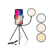 Кільцева LED лампа Puluz SYA0014601 зі штативом для телефону (SYA0014601) (1638182)
