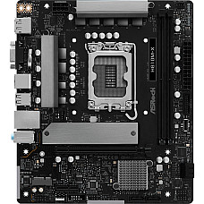 Mатеринська плата AsRock H810M-X (1851/H810, 2*DDR5, PCIex16, HDMI/DP/VGA, 4xSATA, M.2, 2.5Glan, 7.1ch, mATX) (H810M-X)