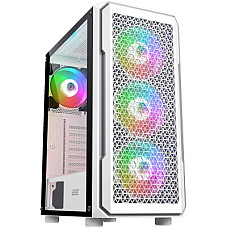 Корпус 2E Gaming Hexagon G338W, без БЖ, 2xUSB 3.0, 1xUSB Type-C, 1x120mm, 3x120mm ARGB, TG Side Panel, AT (2E-G338W)