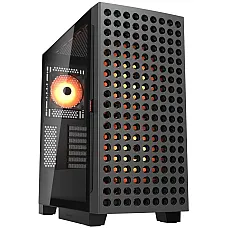 Ігровий корпус, вентилятори передвстановлені, ATX/mATX/mini-ITX, скляне вікно Cougar (Airface ECO RGB Black)