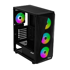Корпус 2E GAMING Aruba G3313B, без БЖ 1xUSB3.0, 2xUSB2.0, 5x120мм ARGB, VGA 300мм, LCS ready, HUB, TG Side Panel, ATX, чорний (2E-G3313B)
