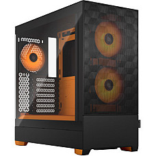 Корпус ATX без БЖ, чорний, помаранчеві кулери  Pop Air RGB Orange Core TG Pop Air RGB Orange Core TG FRACTAL DESIGN (FD-C-POR1A-05)