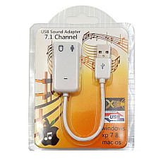 Звукова карта USB AUX jack, 2*TRS (Mic + Ear) Virtual 7.1 Channel, RTL (B00516)