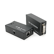 Активний подовжувач DVI 60m по кручений парі через RJ-45, Black, BOX (1625634)