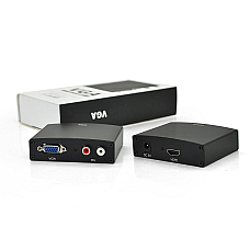 Активний конвертер HDMI (input) на VGA(output)  + Audio Adapter, Black, 4K / 2K, Пакет (1625639)