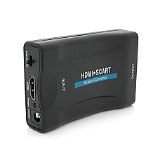 Конвертер HDMI (тато) на SCART (мама), 5V / 2A + перехідник, Black, Box, Q250 (1638972)