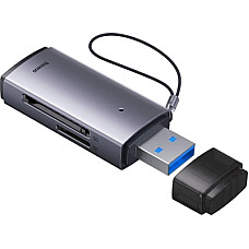 Зчитувач флеш-карт Baseus USB to SD/TF gray (WKQX060013)