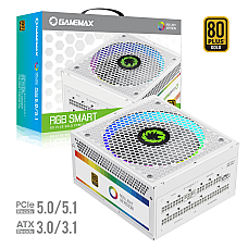 Блок живлення 1050W, 80 Gold,ARGB ring fan 140mm,f ully modularOPP, OVP, UVP, OCP, OTP, SCP RGB1050 PRO WH (ATX3.1PCIe5.1) GAMEMAX (RGB1050 PRO WH (ATX3.1PCIe5.1))
