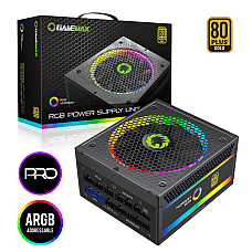 Блок живлення 750W, 80 Gold,ARGB ring fan 140mm,fu lly modularOPP, OVP, UVP, OCP, OTP, SCP RGB 750 PRO (ATX3.1 PCIe5.1) GAMEMAX (RGB 750 PRO (ATX3.1 PCIe5.1))