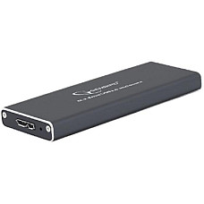 Зовнішня кишеня Gembird для підключення SSD M.2, USB 3.0, алюміній, Black (EE2280-U3C-01)