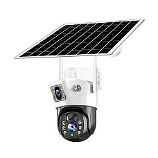 IP PTZ-відеокамера автономна з 4G та сонячною панеллю 2Mp+2Mp Light Vision VLC-9192IG/2C (Solar) White f=4mm, на акумуляторних батареях