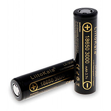 Акумулятор 18650 3000mAh Li-Ion, (2850-3250mah), 3.7V (2.75-4.2V), Blac Liitokala (Lii-30A)