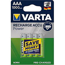 Акумулятор Varta AAA Rechargeable Accu 1000mAh * 4 (05703301404)