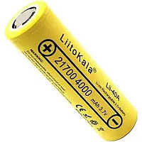 Акумулятор 21700 4000mah, 25A, 3.7V(2.5-4.2V), Yellow Liitokala (Lii-40A-N(Nickel) / 35883)