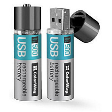 Акумулятор ColorWay AA USB 1200 mAh 1.5V R6 * 2 (CW-UBAA-02)