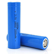 Акумулятор 18650 2000mAh, FlatTop, 3.7V, Blue Vipow (ICR18650-2000mAhFT)