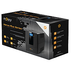 Джерело безперебійного живлення NJOY Horus Plus 600 (PWUP-LI060H1-AZ01B) Lin.int., AVR, 2 x евро, USB, LCD, пластик