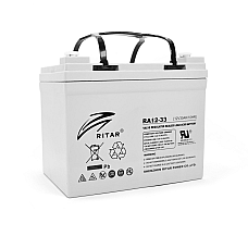 Акумуляторна батарея AGM RITAR RA12-33, Gray Case, 12V 33.0Ah ( 195 x 130 x155 (168) ) Q1 (1625714)