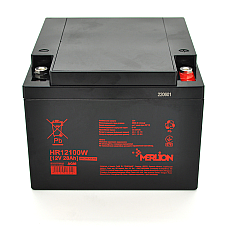 Аккумуляторна батарея MERLION HR12100W, 12V 28Ah Black  ( 166 х 175 х 125 (125) ) (1625622)