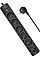 Power filtr 5,0м Defender DFS 155, чорний, 6 розеток, з вимикачем (994960) (1614902)