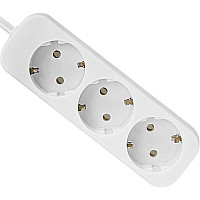Power filtr 5.0м Defender E350, білий, 3 розетки, з заземленням (992230) (1614904)