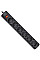 Power filtr 1,8м Defender DFS 151, чорний, 6 розеток, з вимикачем (994940) (1614910)