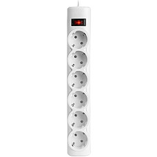 Power filtr 3.0м Defender DFS153, 6 розеток, білий (994900)